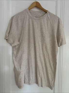 Taylor Stitch Short Sleeve Crew in Heathered Cream